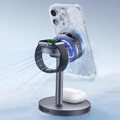 Wireless Charger Stand 3 in 1 Fast Charging Station for Phone Watch Earbuds