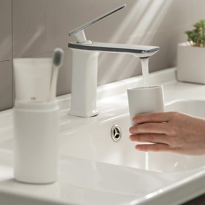 Portable 180 ml Travel Toothbrush Holder and Rinse Cup-Grey