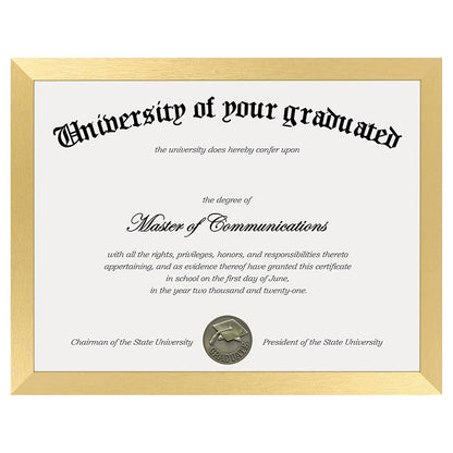 Certificate Frame with PVC for Diploma Document Photo Display-Gold