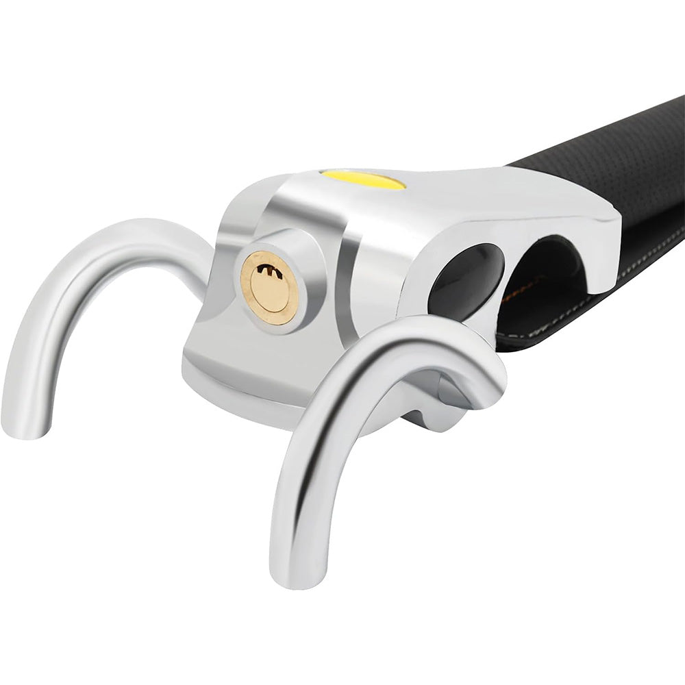 Universal Steering Wheel Lock Anti Theft Device for Cars-Silver