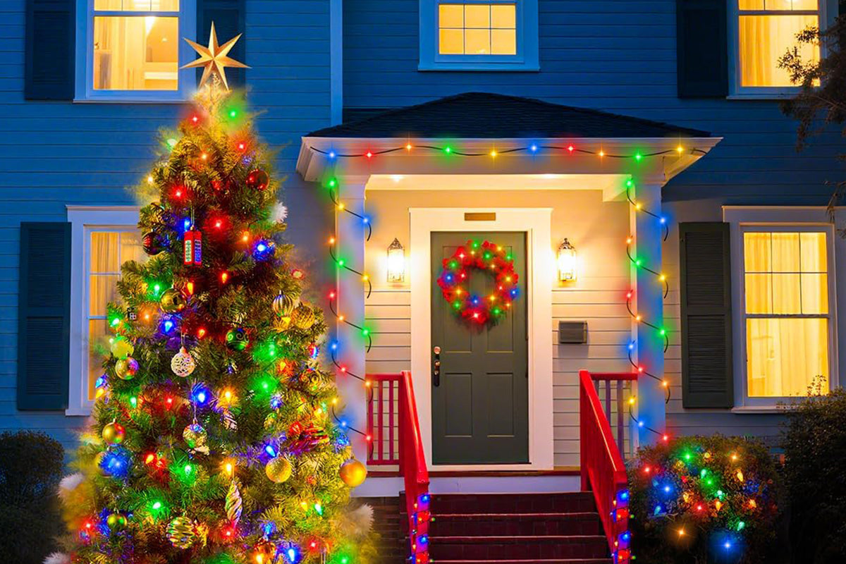 7M Solar Strawberry String Lights Waterproof Christmas Decor-Multicolor