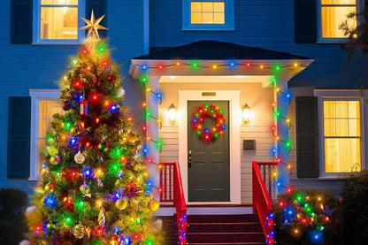 7M Solar Strawberry String Lights Waterproof Christmas Decor-Multicolor