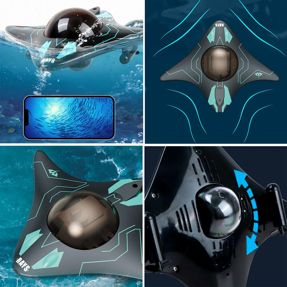 RC Submarine with Camera Remote Control Boat for Pools & Lakes