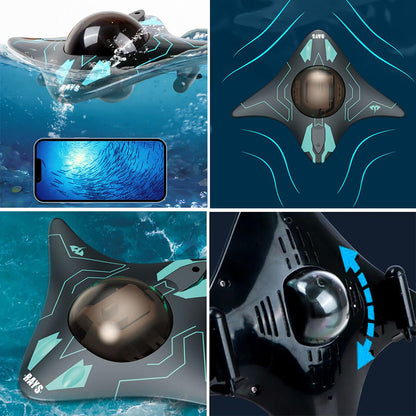 RC Submarine with Camera Remote Control Boat for Pools & Lakes