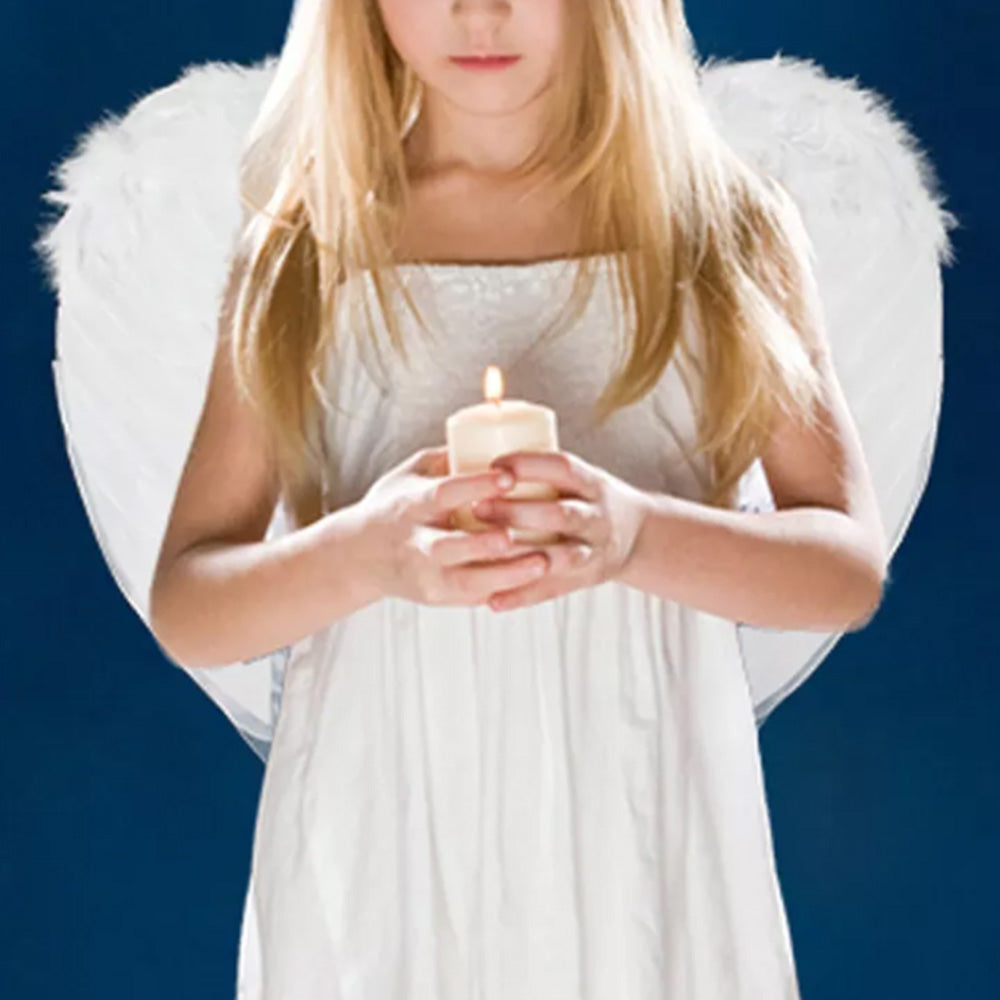 3Pcs Set Angel Costume White Angel  Wings and Halo Cosplay Kit for Christmas Party