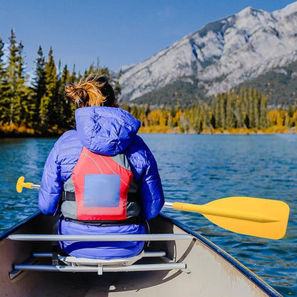 Telescoping Boat Paddle Portable Aluminium Shaft for Kayaing Boating Canoeing River Tubing Yellow