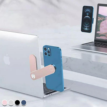 Portable PC Laptop Phone Holder Foldable Screens Expansion Mobile Side Mount Rose Pink