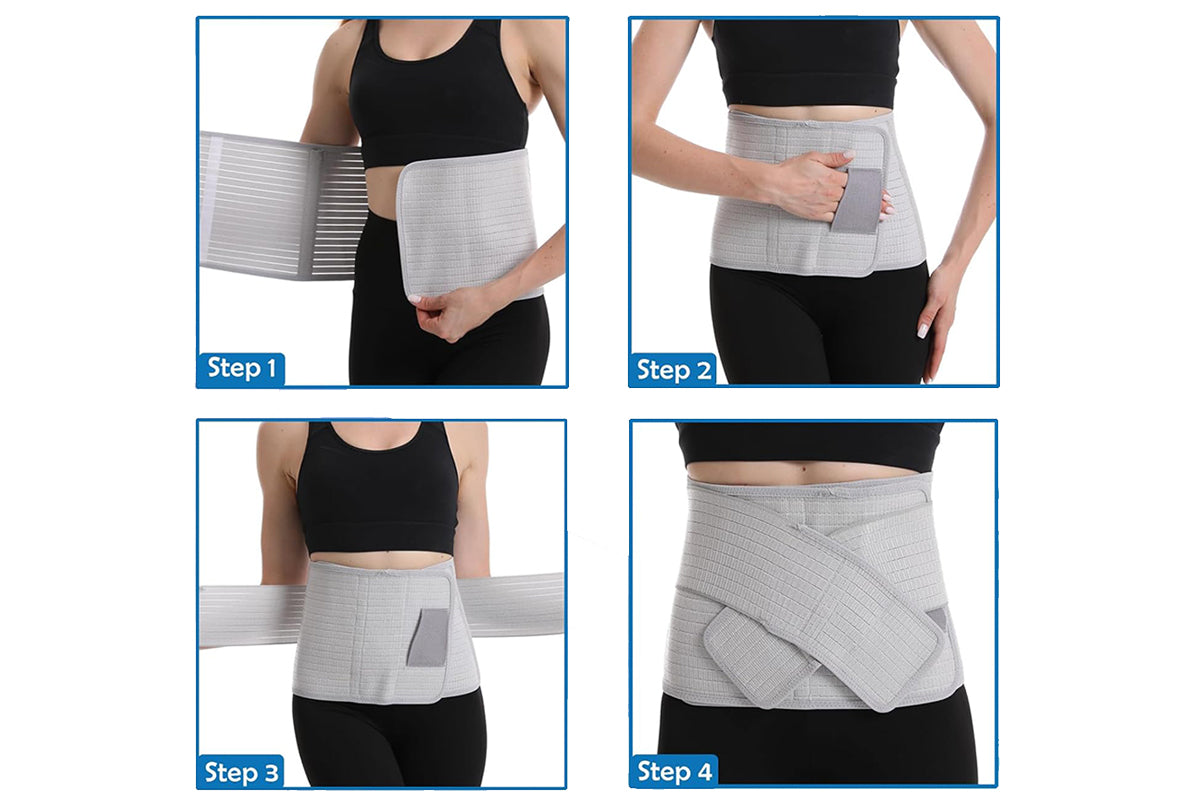 Bamboo Charcoal Fiber Belly Band - Grey