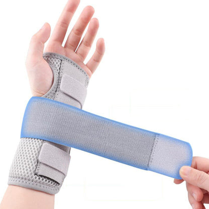 Pair of Adjustable Tunnel Wrist Brace Night Support Hand Brace with Splints Gray