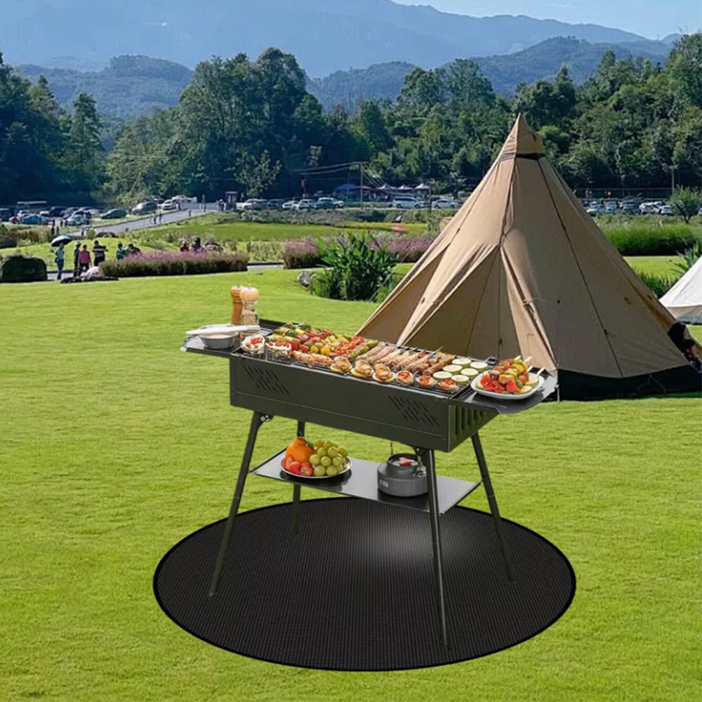 BBQ Fire-Resistant Mat Grill Splatter Rug Heat Resistant Floor Protection Carpet