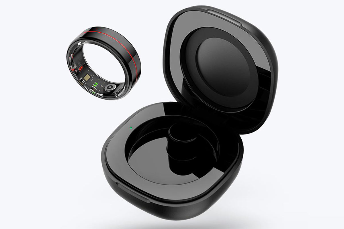 Smart Health Ring for Women Men Fitness Tracker with Heart Rate Sleep Monitoring -Black