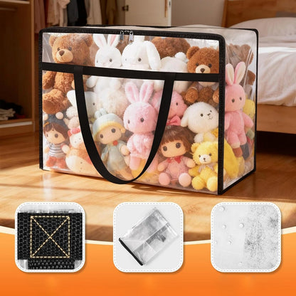 4Pcs Clear Under Bed Storage Containers 60L Sheet Organizers and Storage
