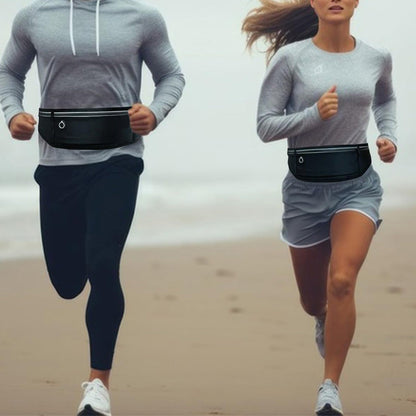Running Belt Waist Pack Ultra Light Water Resistant Fitness Belt Waist Bag Black
