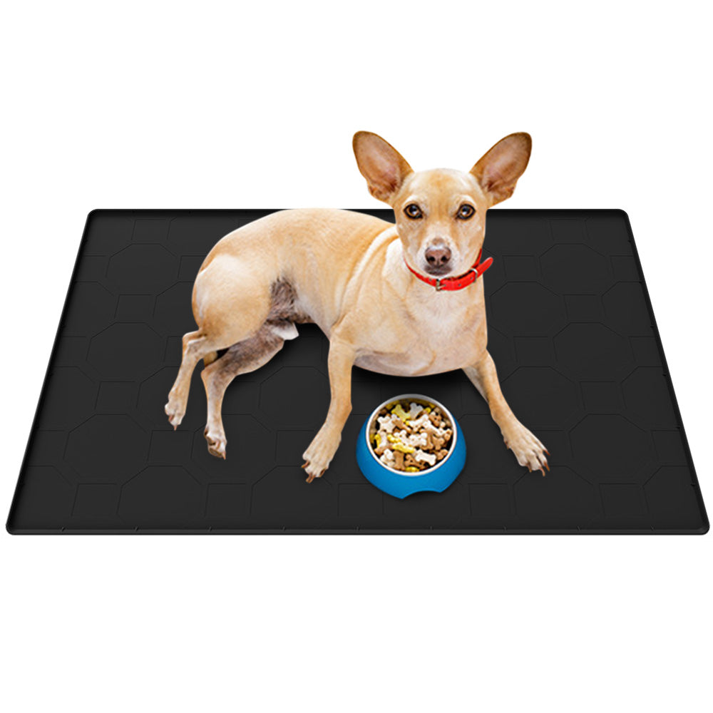 86x56cm Waterproof Silicone Cat Mat ââ‚?Little Box Mat for Cats Black