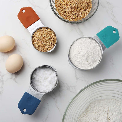 Stainless Steel Measuring Cups and Spoons Set with Leveler