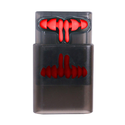 Set of 2 Pairs of Silicone Noise Reduction Earplugs Swimming Sleeping Hearing Protection Earplug Red