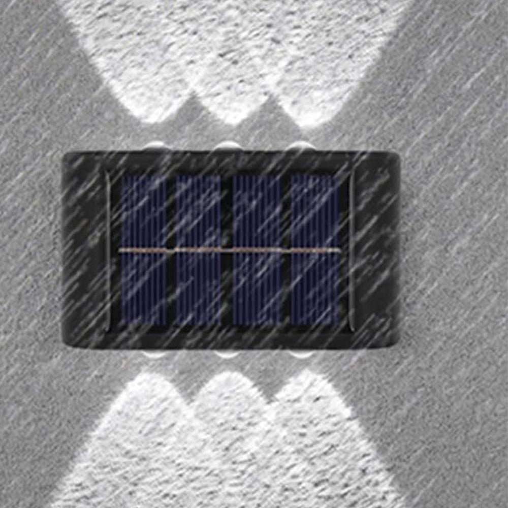 6 LED Solar Wall Light ââ‚?Waterproof Outdoor Fence Light with Convex Lens White Light