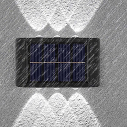 6 LED Solar Wall Light ââ‚?Waterproof Outdoor Fence Light with Convex Lens White Light