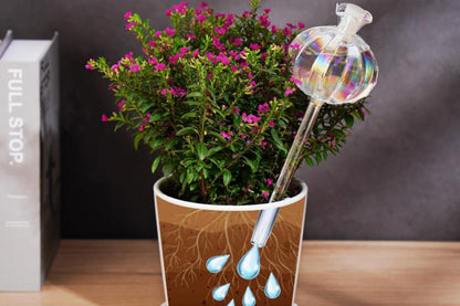 4Pcs Self Watering Globes Automatic Plant Watering Stakes for Indoor Outdoor Potted Plants-Iridescent
