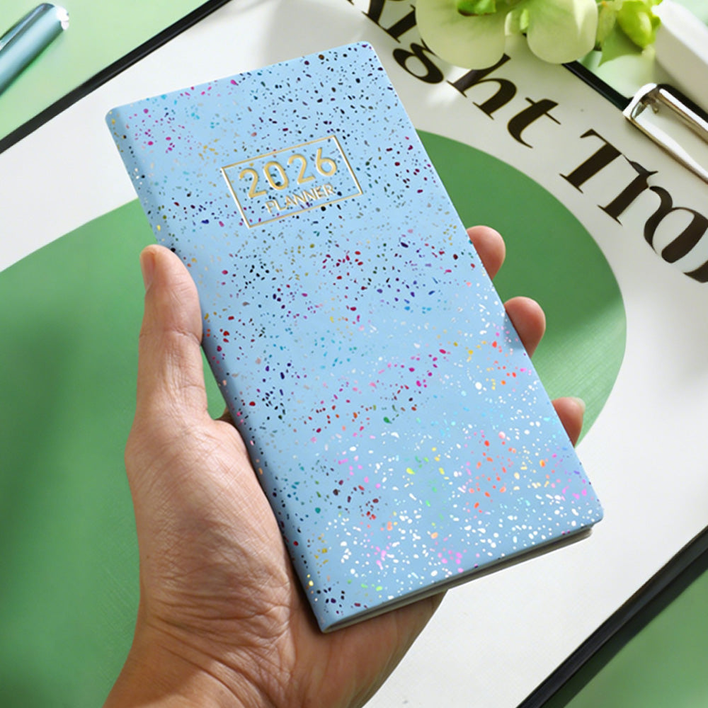 2026 Pocket Planner Calendar Portable A6 Daily Planner-Blue