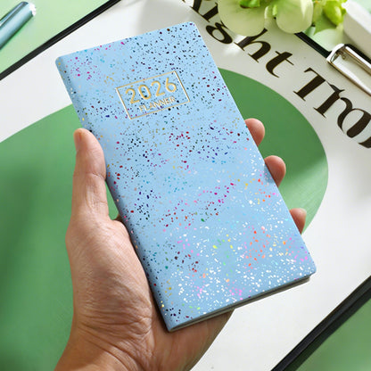 2026 Pocket Planner Calendar Portable A6 Daily Planner-Blue