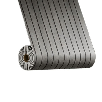 Self Adhesive PVC Slat Wall Panel with Faux Engineered Wood Grain - Grey