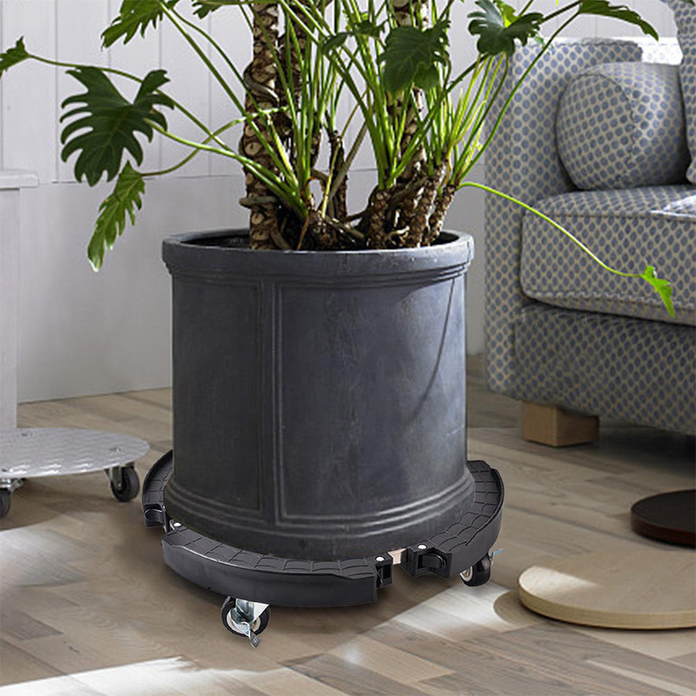 Adjustable Plant Caddy with Wheels Rolling Stand for Flower Pot