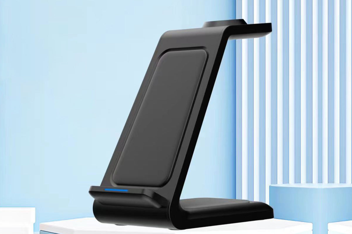 3 in 1 Wireless Charger Dock Charging Station - Black