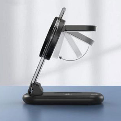 3-in-1 Wireless Charging Station for Apple Devices Wireless Charger Dock with Night Light Black