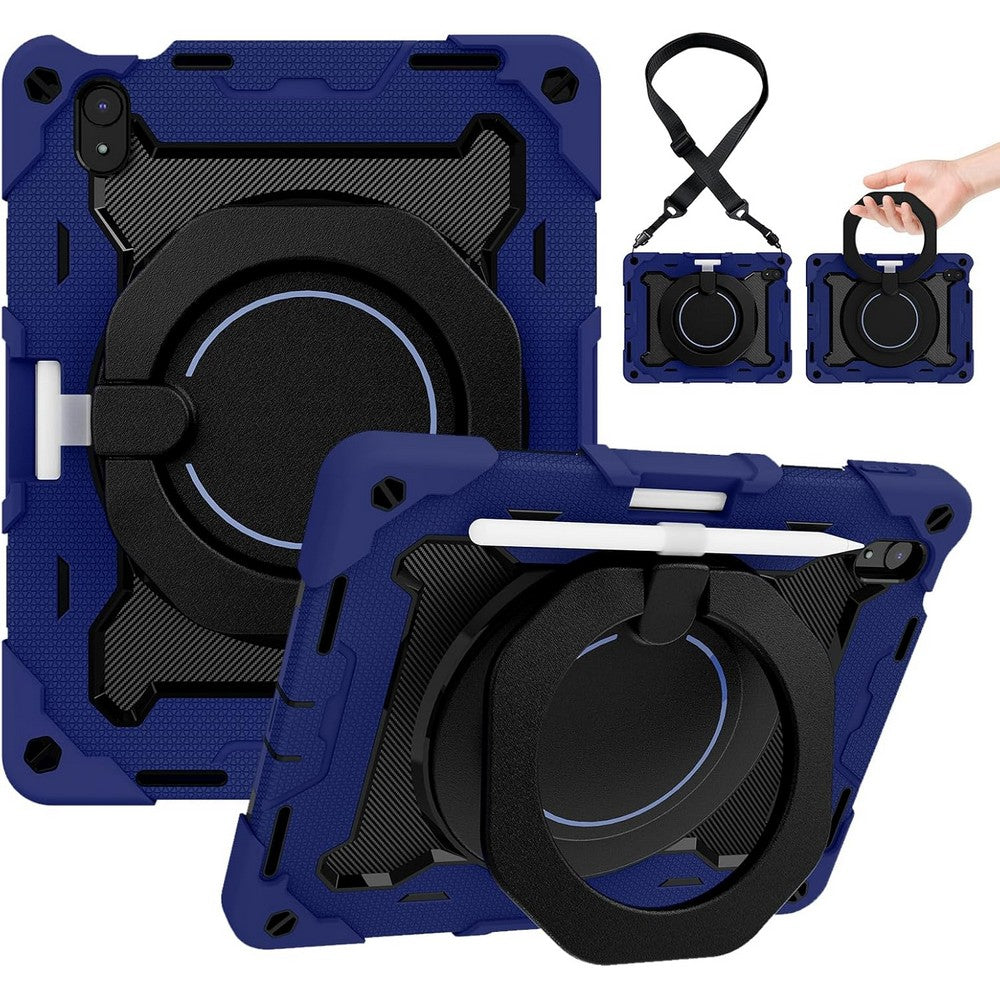 Shockproof Rugged Protective Case with Pencil Holder for iPad Air 6 Pro 11-Navy