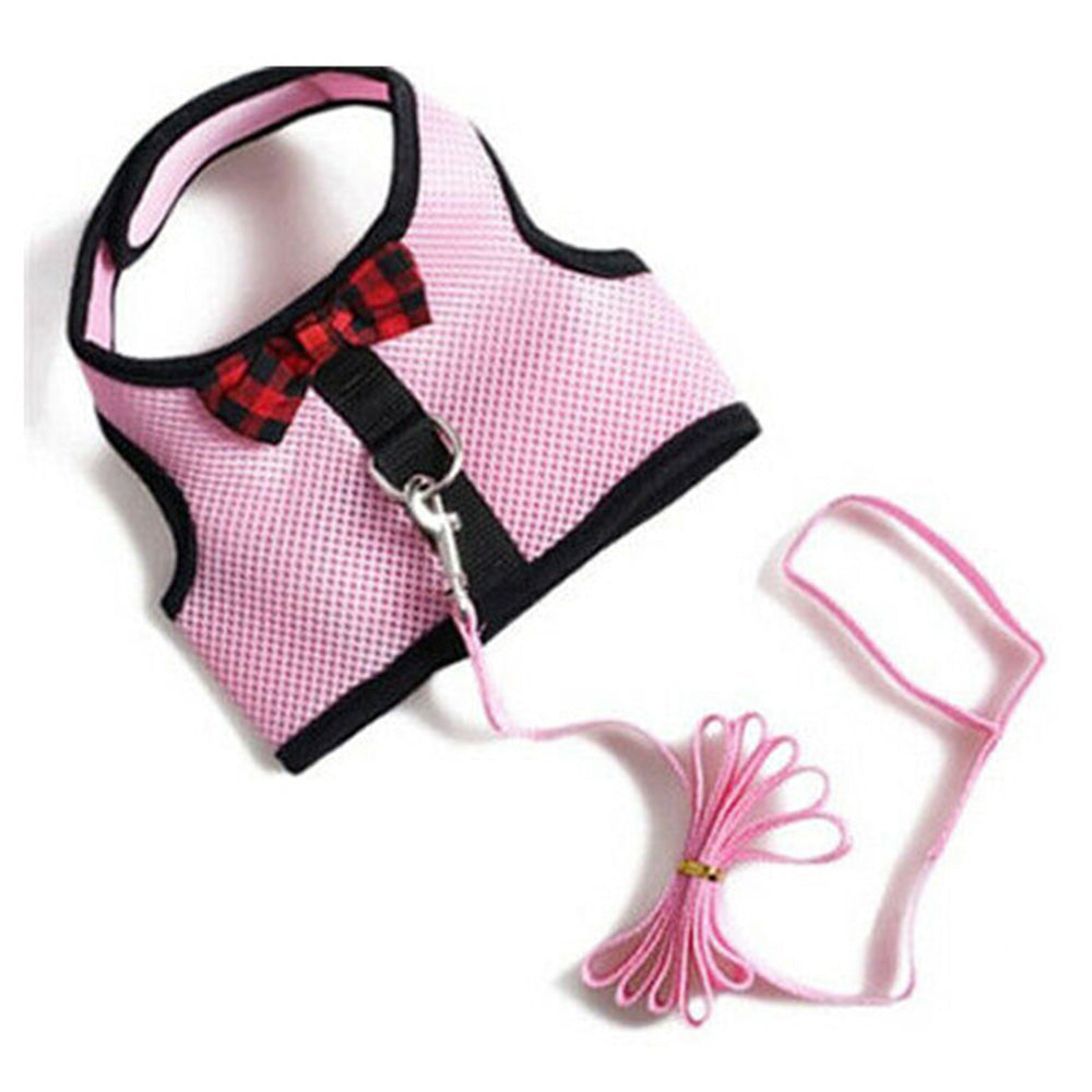 Rabbit Harness and Leash Set for Bunny-Pink