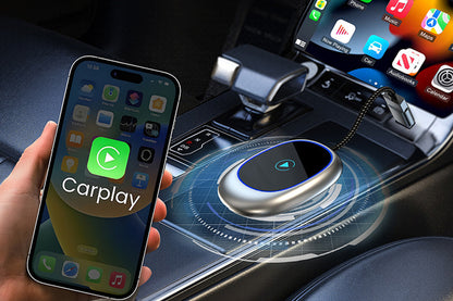 Wireless CarPlay Adapter Plug and Play Zero Delay Compatible with iOS 10+ Android 11+ for Cars After 2016