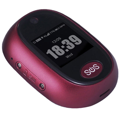 4G Personal GPS Tracker SOS Alarm for Kids and Elderly Wine Red