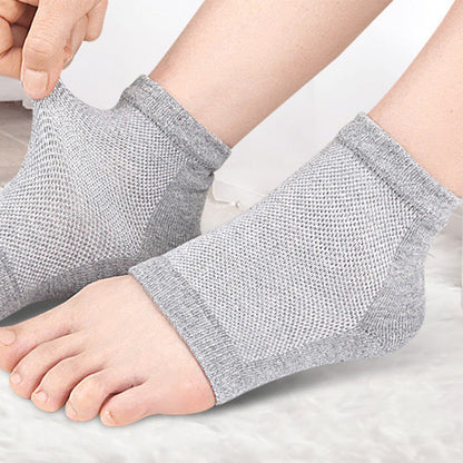 5 Pairs Toeless Gel Heel Socks ¡§C Foot Skin Care Protectors for Dry Cracked Feet
