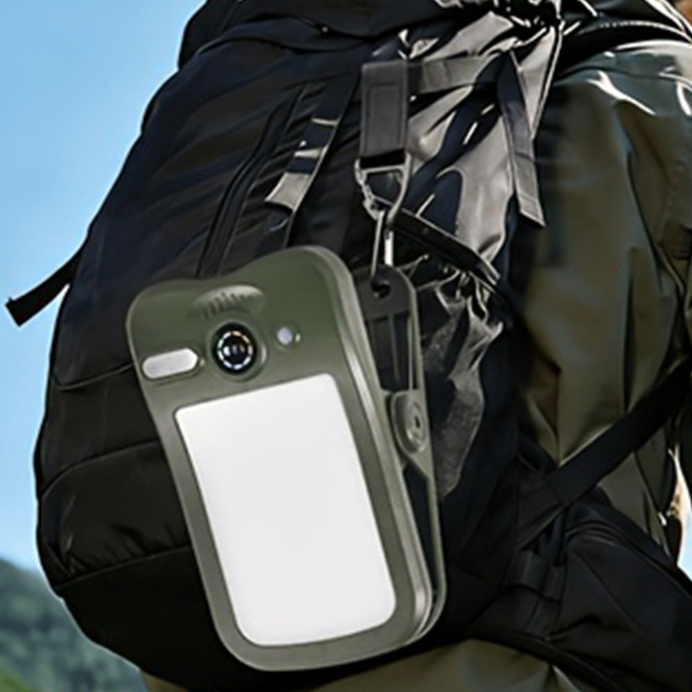 USB Solar Dual Charging Camping Clip Light-Beige