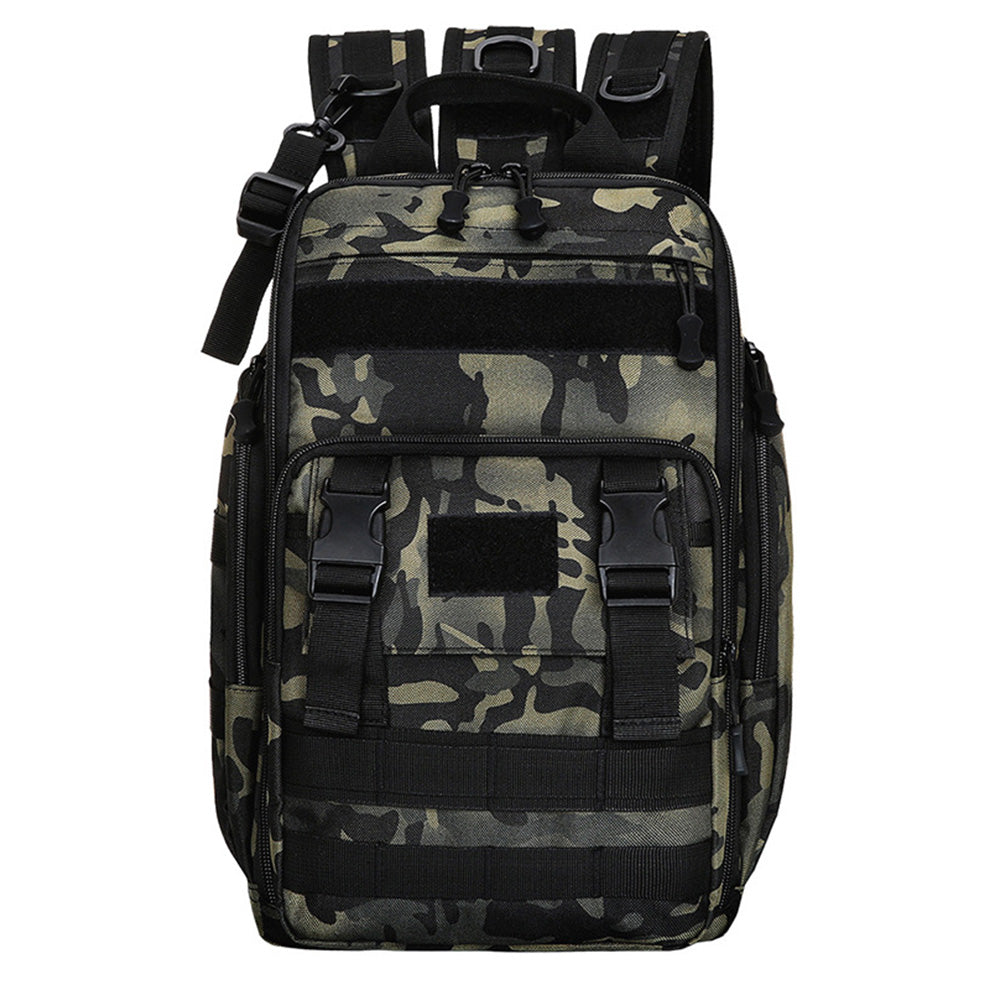 Fishing Tackle Backpack with Rod Holder Outdoor Shoulder Bag for Fishing Gear Storage Green