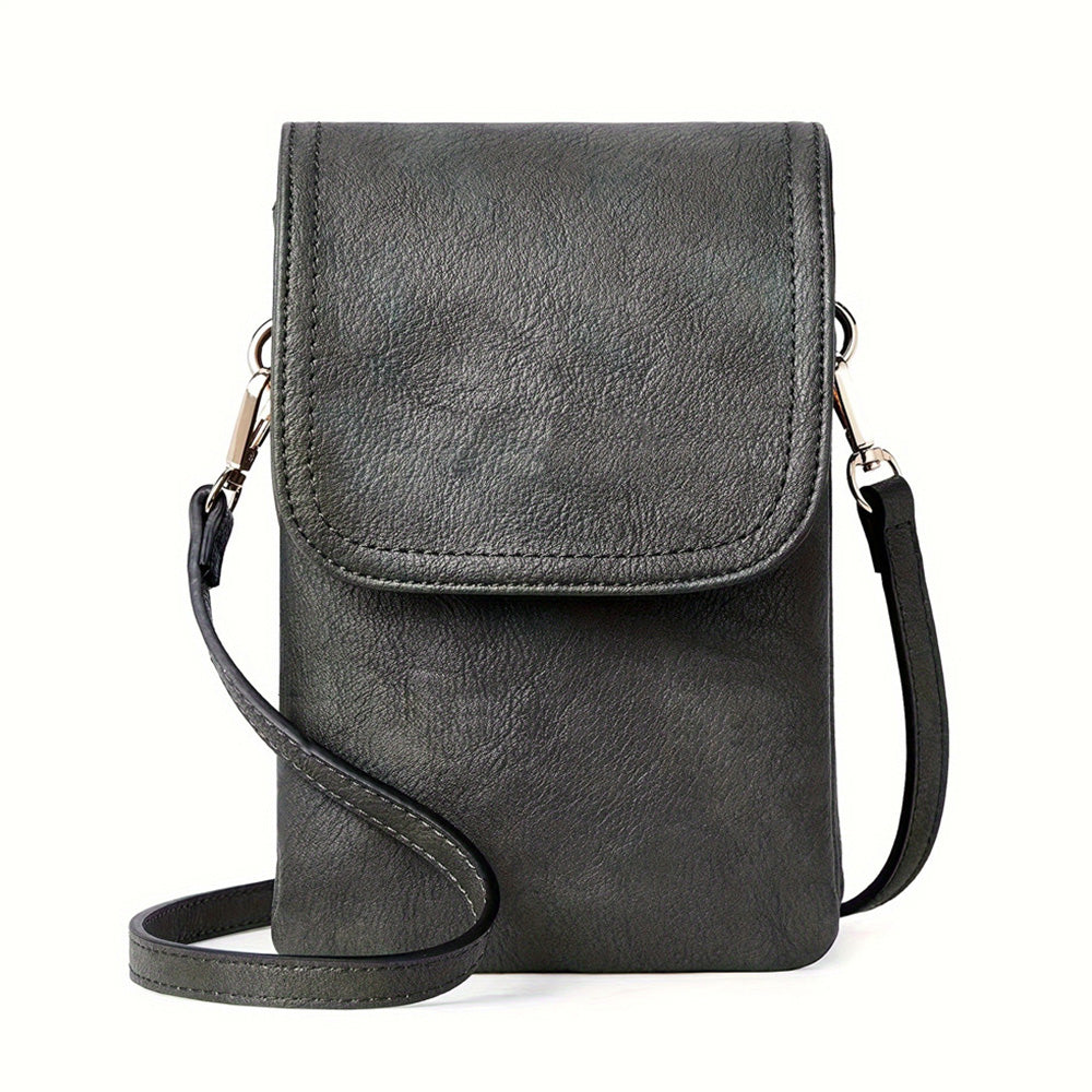 PU Leather Women¡¯s Crossbody Bag with Adjustable Strap Small Cell Phone Purse Black