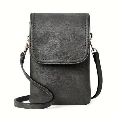 PU Leather Women¡¯s Crossbody Bag with Adjustable Strap Small Cell Phone Purse Black