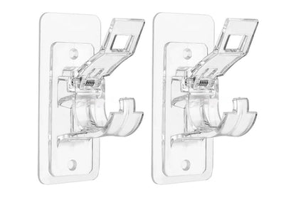 Self Adhesive Curtain Rod Brackets Invisible Holders - Clear
