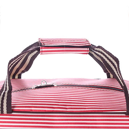 Travel Duffle Trolley Bag Rolling Carry Bag with Wheels Weekender Bags Red