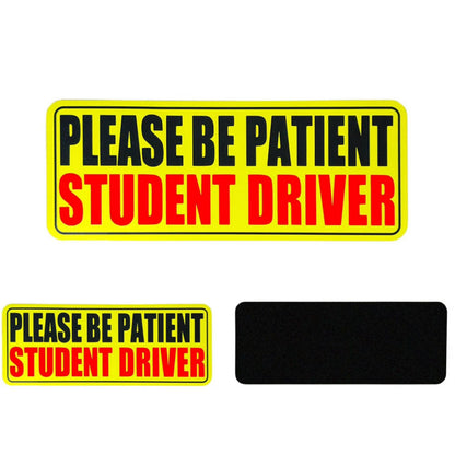 5Pcs Student Driver Sticker Reflective Please Be Patient Car Sticker-Style1