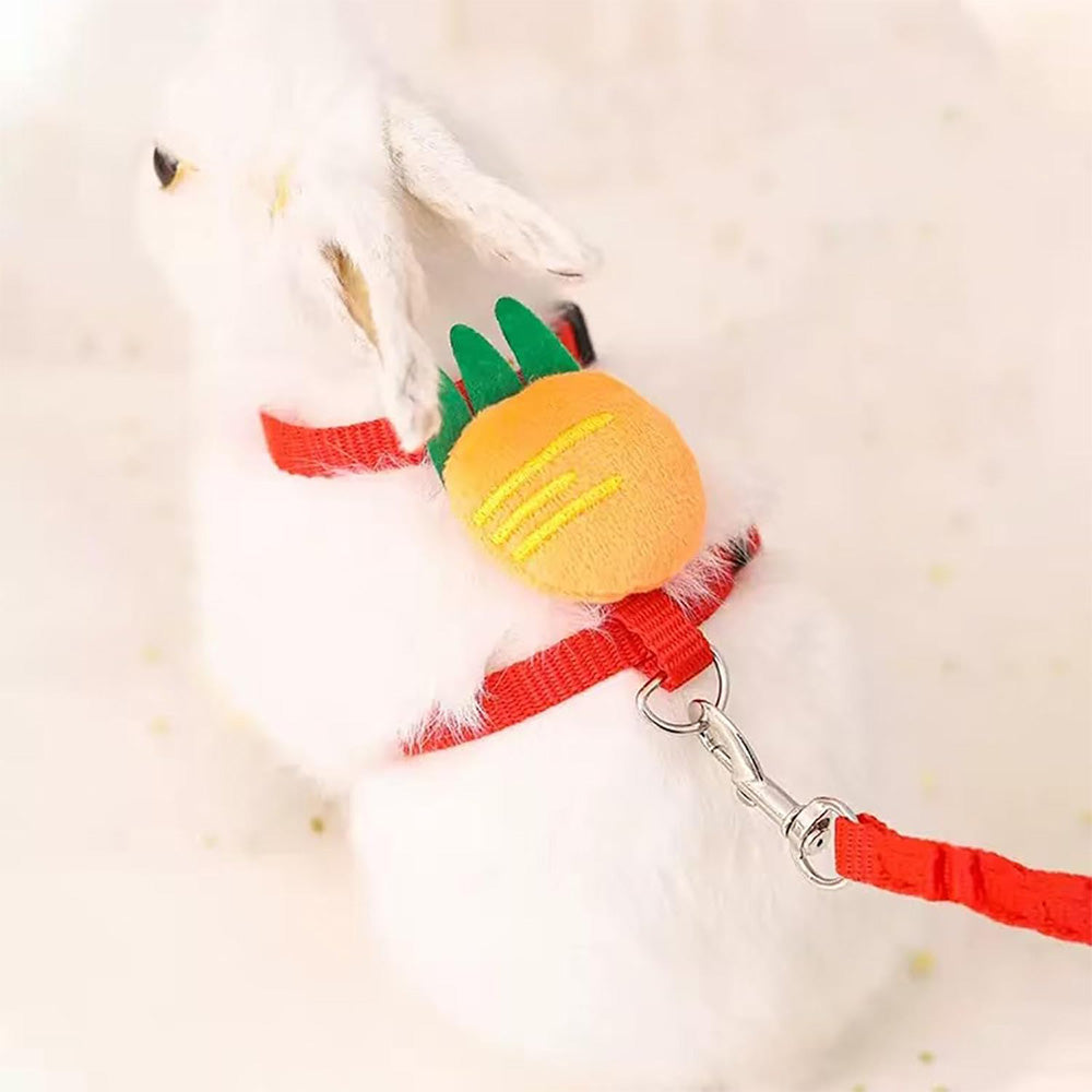4Pcs Adjustable Rabbit Leash and Harness Set with Vest Style for Small Pets