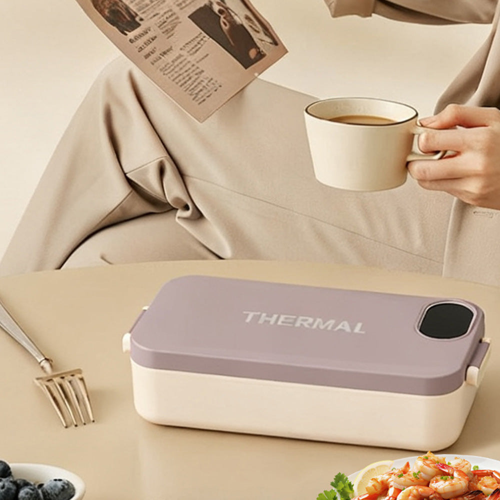 900ml Stainless Steel Heated Lunch Box- Khaki