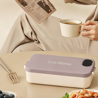 900ml Stainless Steel Heated Lunch Box- Khaki