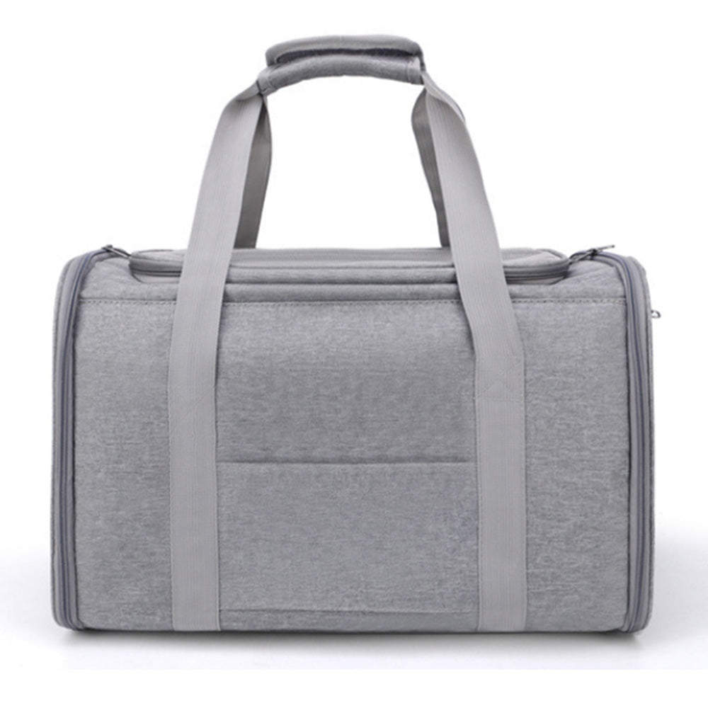 Foldable Travel  Pet Carrier Bag Portable Cat Dog Kennel Bag Grey