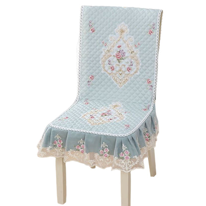 Siamese Chair Cover Non-Slip Thickened Stretch Slipcover Seat Cover -Light green