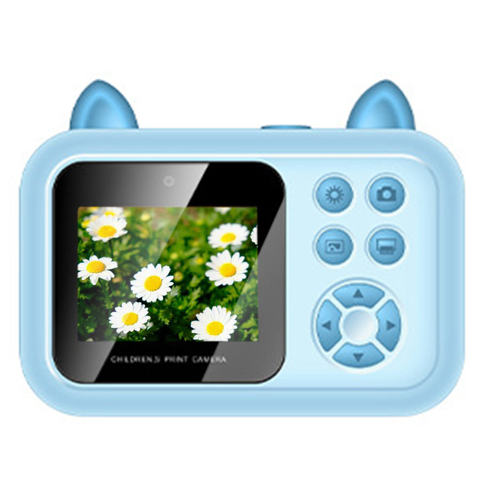 Kids 1080P Instant Print Digital Camera with 1 Roll Printing Paper Blue
