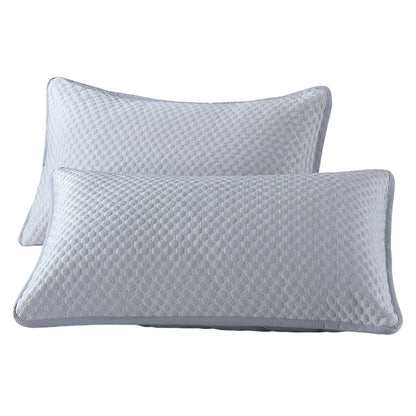 2 Pack 48x74cm Textured Cooling Polyester Pillowcases - Grey
