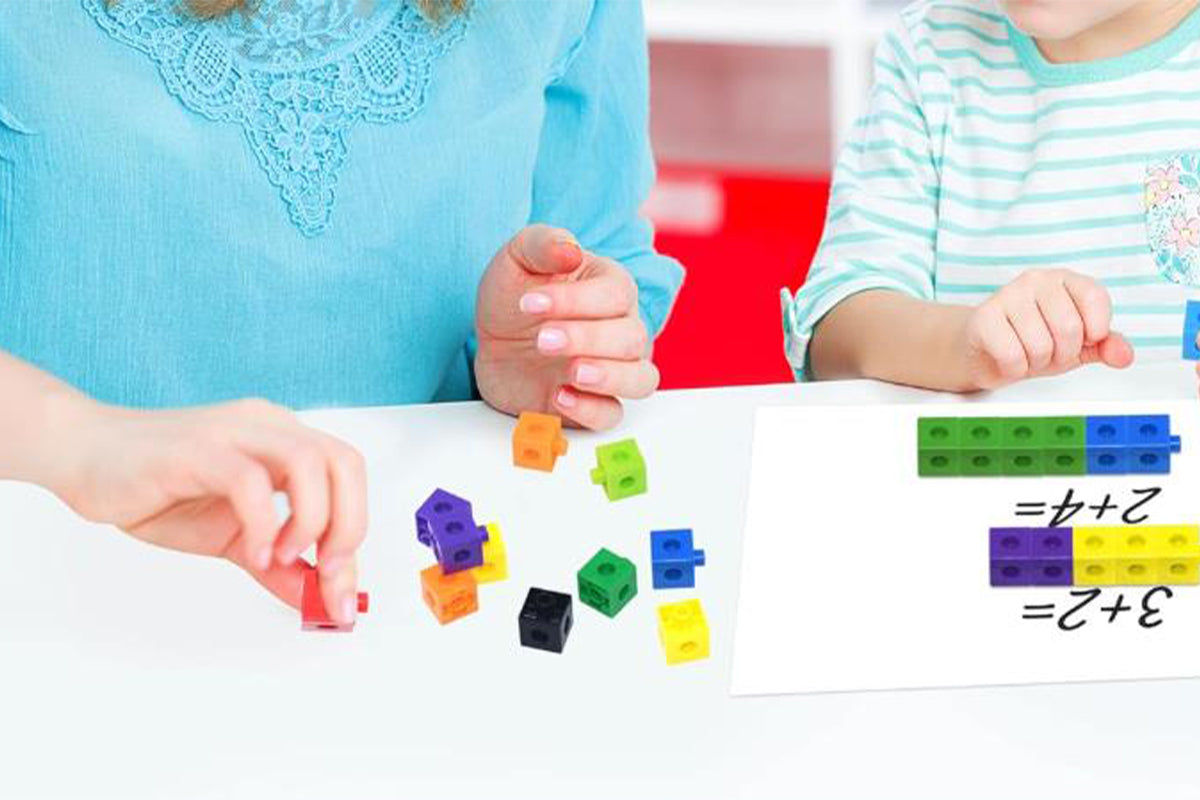100Pcs Math Cubes Numberblocks for Early Math and Construction Educational Toy