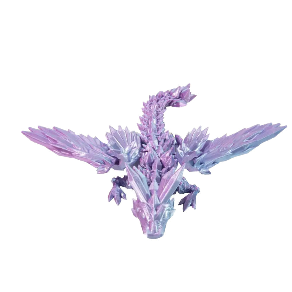 3D Printed Dragon Egg Decoration with Dragon Chinese Style Ornament Blue